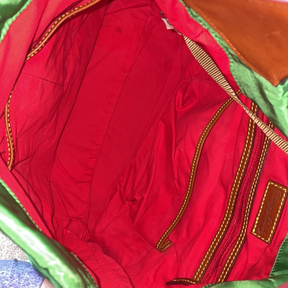 Dooney & Bourke Green and Brown Shoulder Bag - Picture 10 of 13